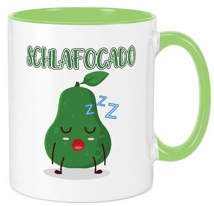 Schlafocado | Müde Avocado ich will noch Schlafen lustiger Spruch Geschenk Tasse