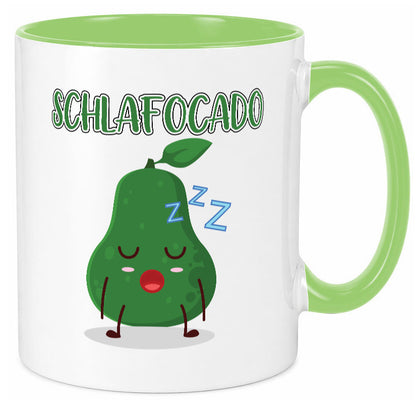 Schlafocado | Müde Avocado ich will noch Schlafen lustiger Spruch Geschenk Tasse