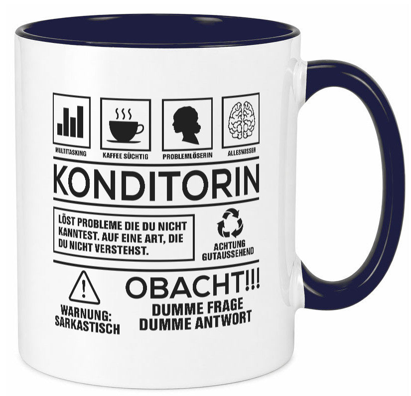 Achtung Probleme Konditorin | Konditorei lustiger Spruch Geschenk Humor