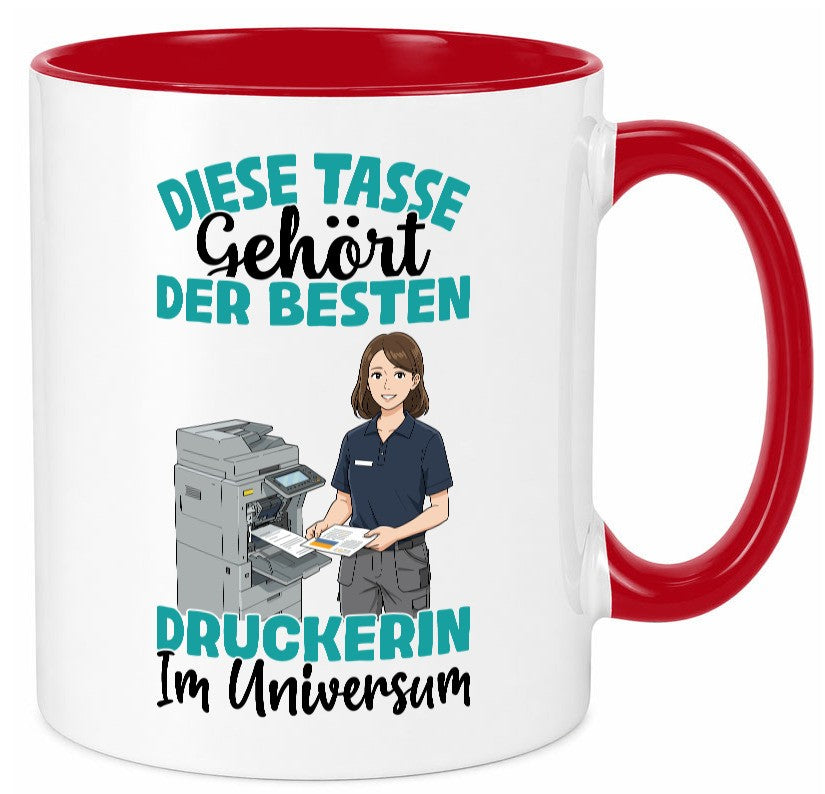 Im Universum: Druckerin | Druckerei Print Medien Geschenk Humor Geschenkidee Tasse
