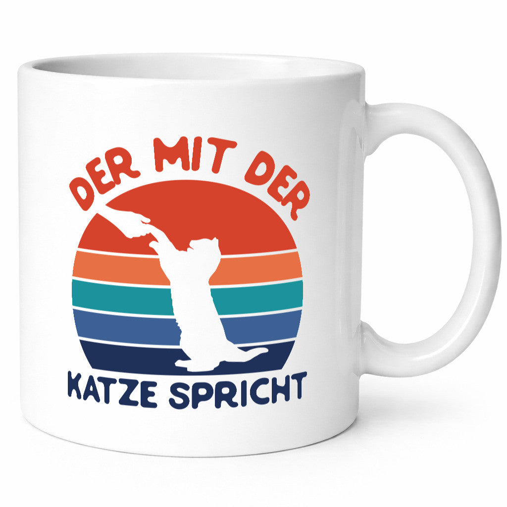 Der mit Katze Spricht | Katzenliebhaber Humor Tierliebhaber Geschenkidee Tasse