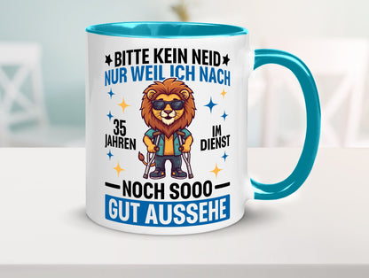 35 Jahre im Dienst | Arbeitsjubiläum Arbeit lustig Kollegen Büro Geschenk Tasse