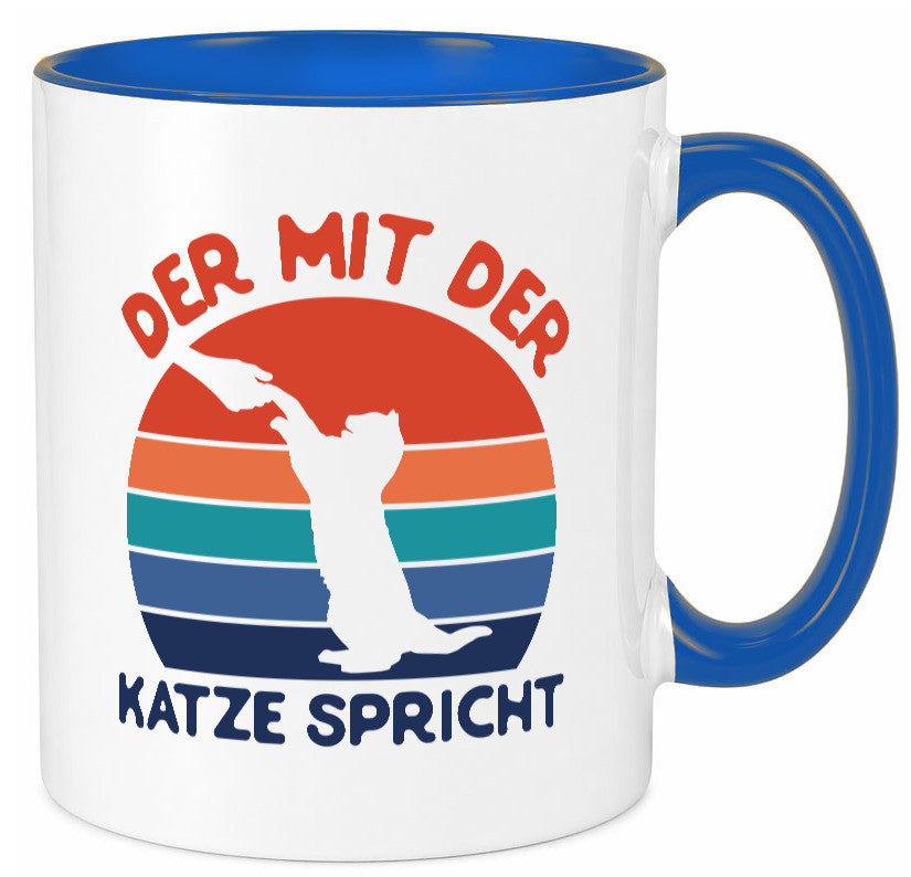 Der mit Katze Spricht | Katzenliebhaber Humor Tierliebhaber Geschenkidee Tasse