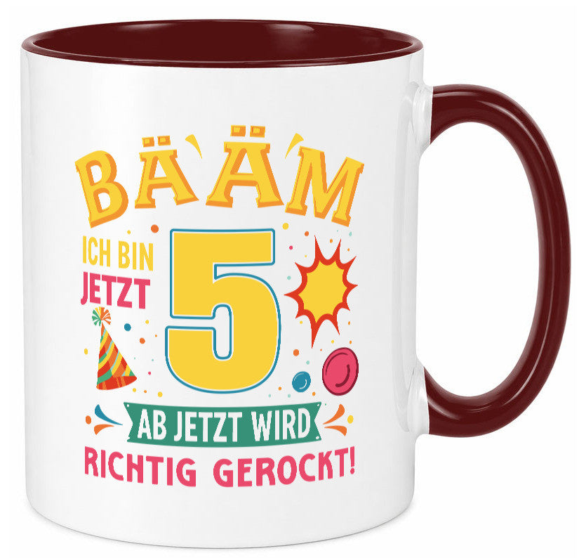 5. Geburtstag | 5 Jahre ab jetzt wird richtig gerockt Geschenk Geschenkidee Tasse