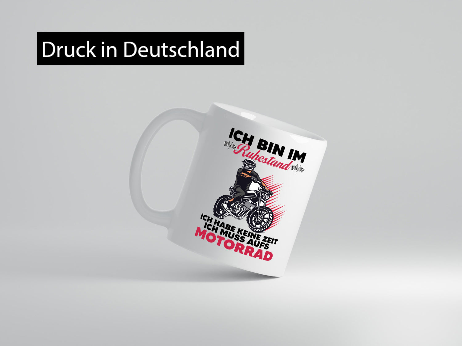 Rentner muss aufs Motorrad | Ruhestand lustig Jubiläum Geschenk Tasse