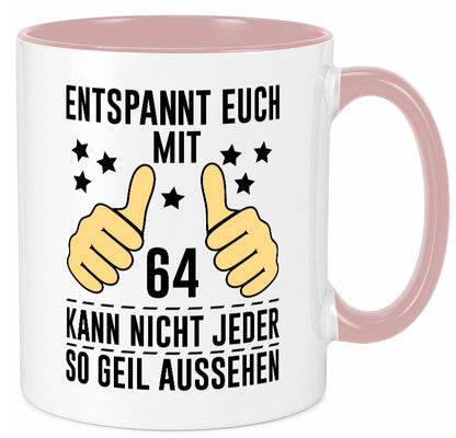 64. Geburtstag | 64 Jahre Geil aussehen Entspannt euch v2 Humor Geschenkidee Tasse