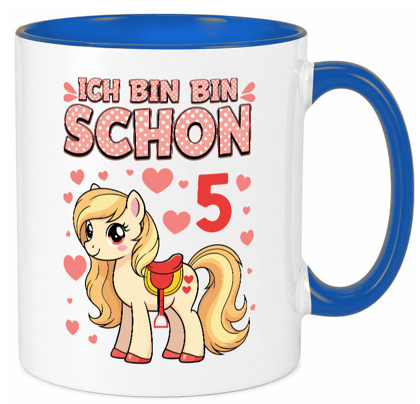 5. Geburtstag | 5 Jahre Mädchen Reiten Pony Humor Geschenkidee Tasse
