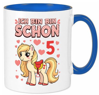5. Geburtstag | 5 Jahre Mädchen Reiten Pony Humor Geschenkidee Tasse