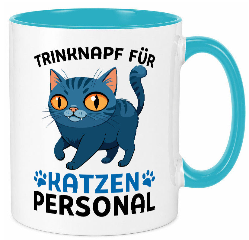 Katzen Personal | Katzenbesitzer Tasse Katze Humor vl2 Tierliebhaber