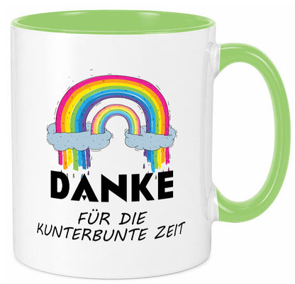 Danke für die Kunderbunte Zeit | Regenbogen lustiger Spruch Geschenk Humor