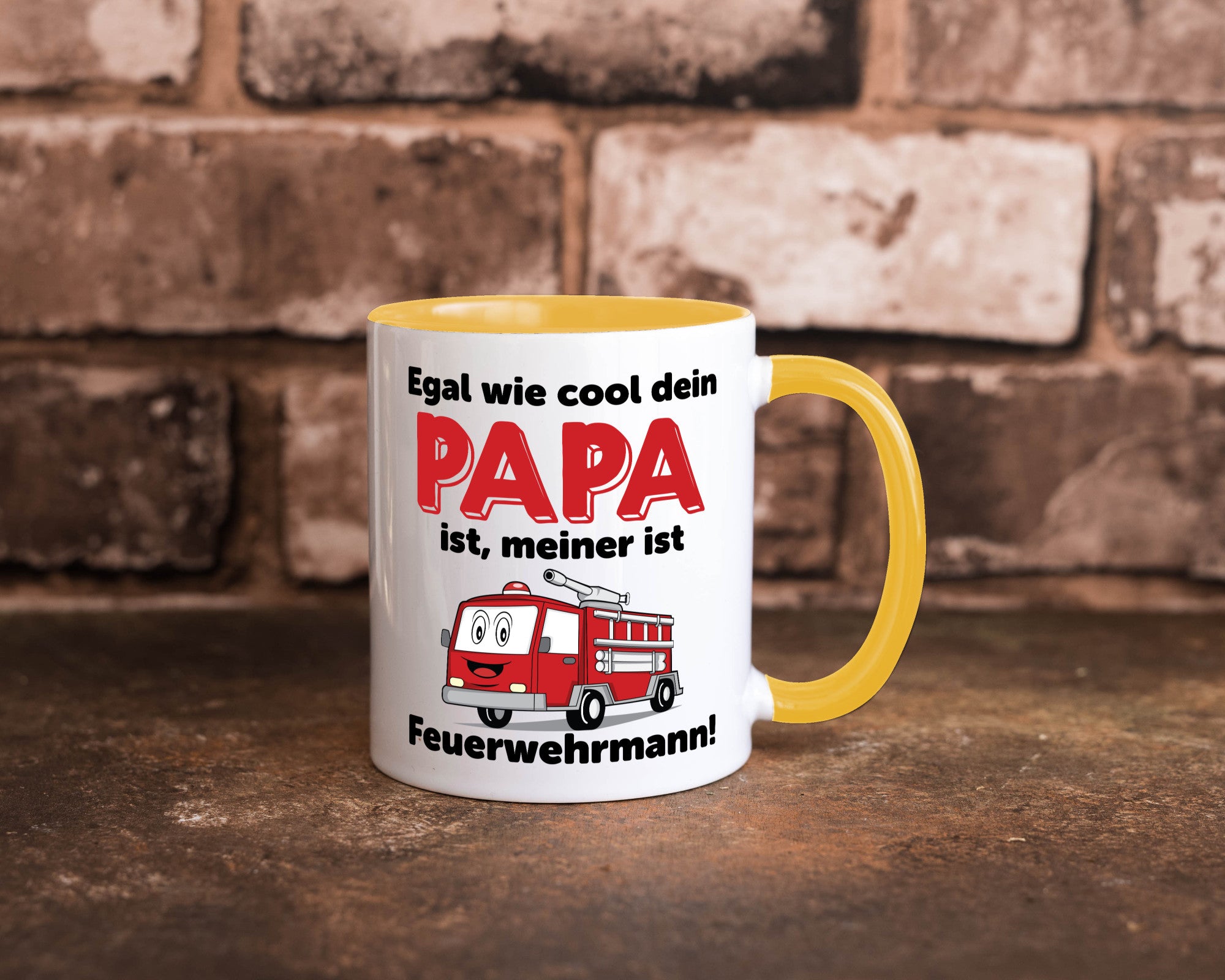 Cooler Papa | Feuerwehrmann Bester der Welt Humor Geschenkidee Tasse