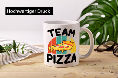 Team Pizza | Liebhaber lustiger Spruch Geschenk Humor Geschenkidee Tasse