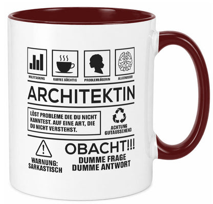 Achtung Probleme Architektin | Architektur Büro lustig Arbeit Kollegen Geschenk