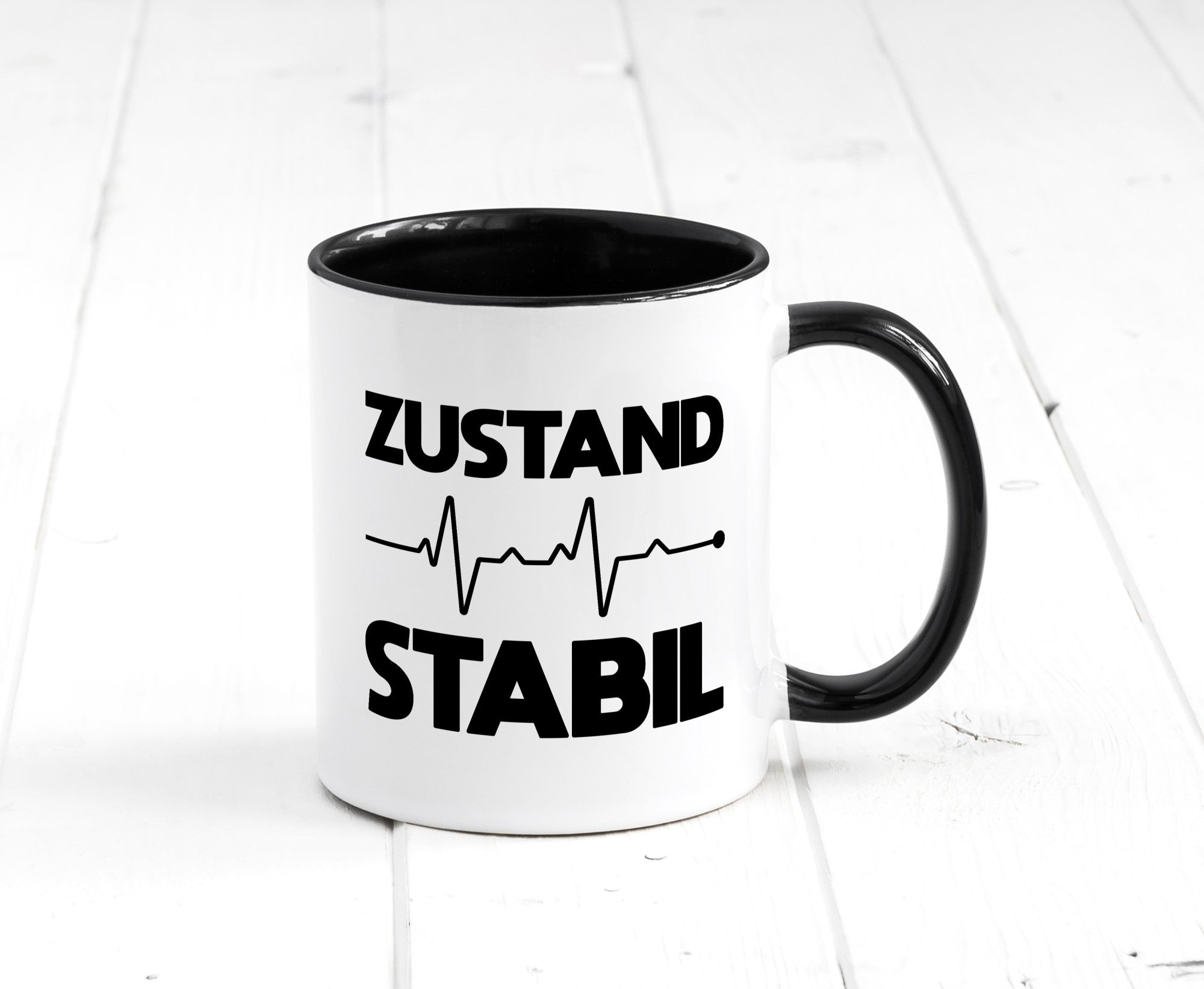 Zustand Stabil | Herzschlag Heartbeat lustiger Spruch Geschenk Humor