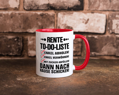 Rente To-Do-Liste | Rentner Tasse Enkel verwöhnen Geschenk Ruhestand Jubiläum