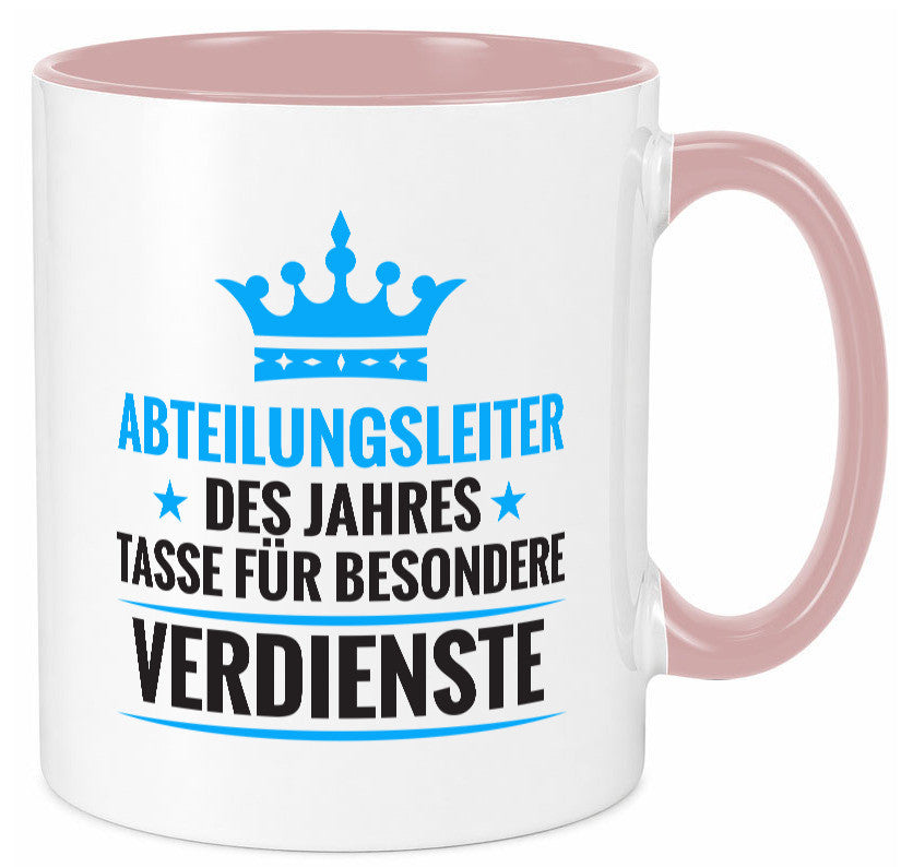 Besonderer Verdienst: Abteilungsleiter| Führungskraft Geschenk Humor Tasse