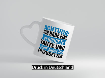 Ich habe eine verrückte Tante | Nichte Neffe Patentante Humor Geschenkidee Tasse