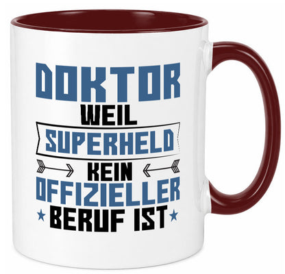 Superheld Doktor | Doktorand Doktortitel lustiger Spruch Geschenk Humor Tasse
