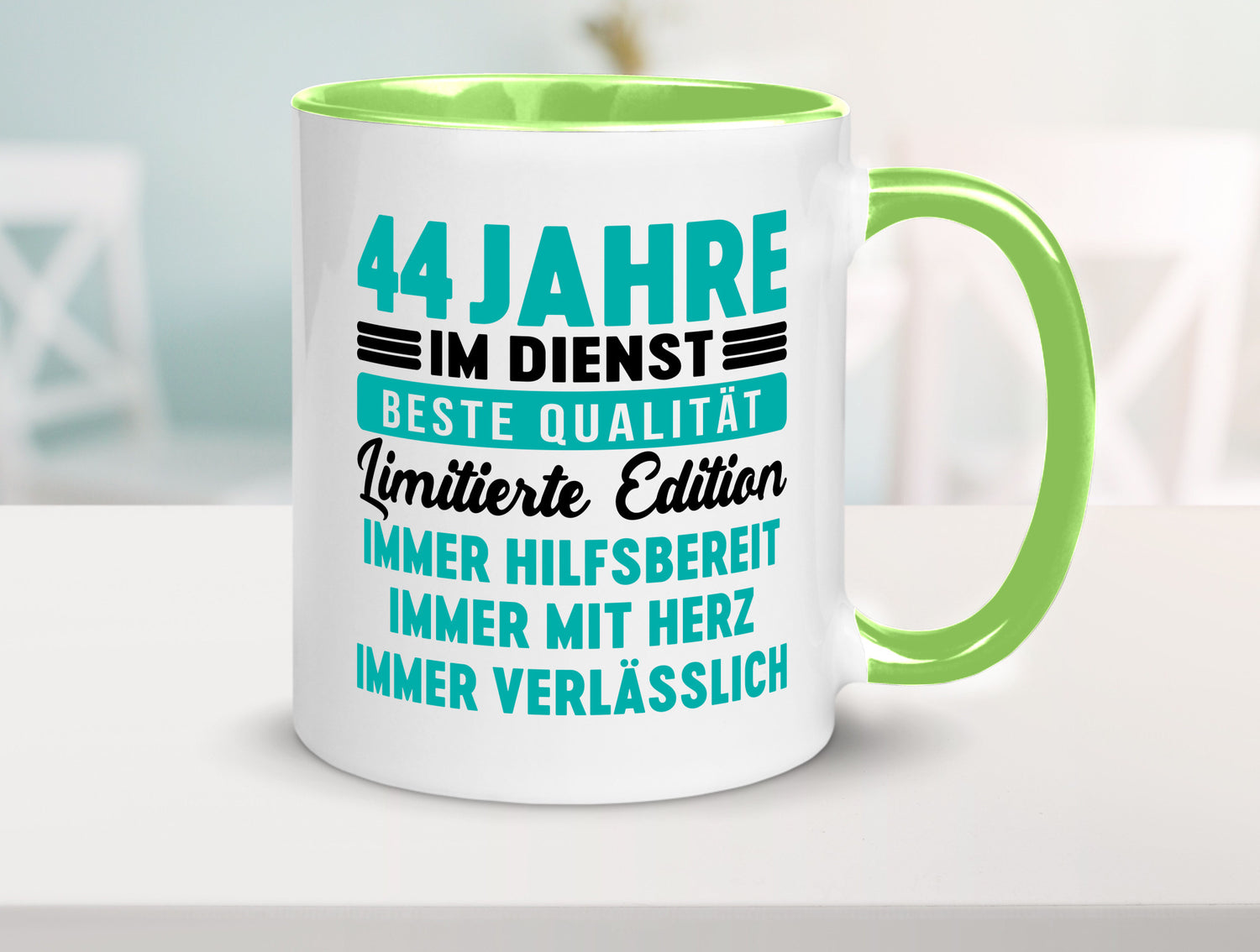 44 Jahre im Dienst | Jubiläum Arbeit v5 lustig Kollegen Büro Geschenk Tasse