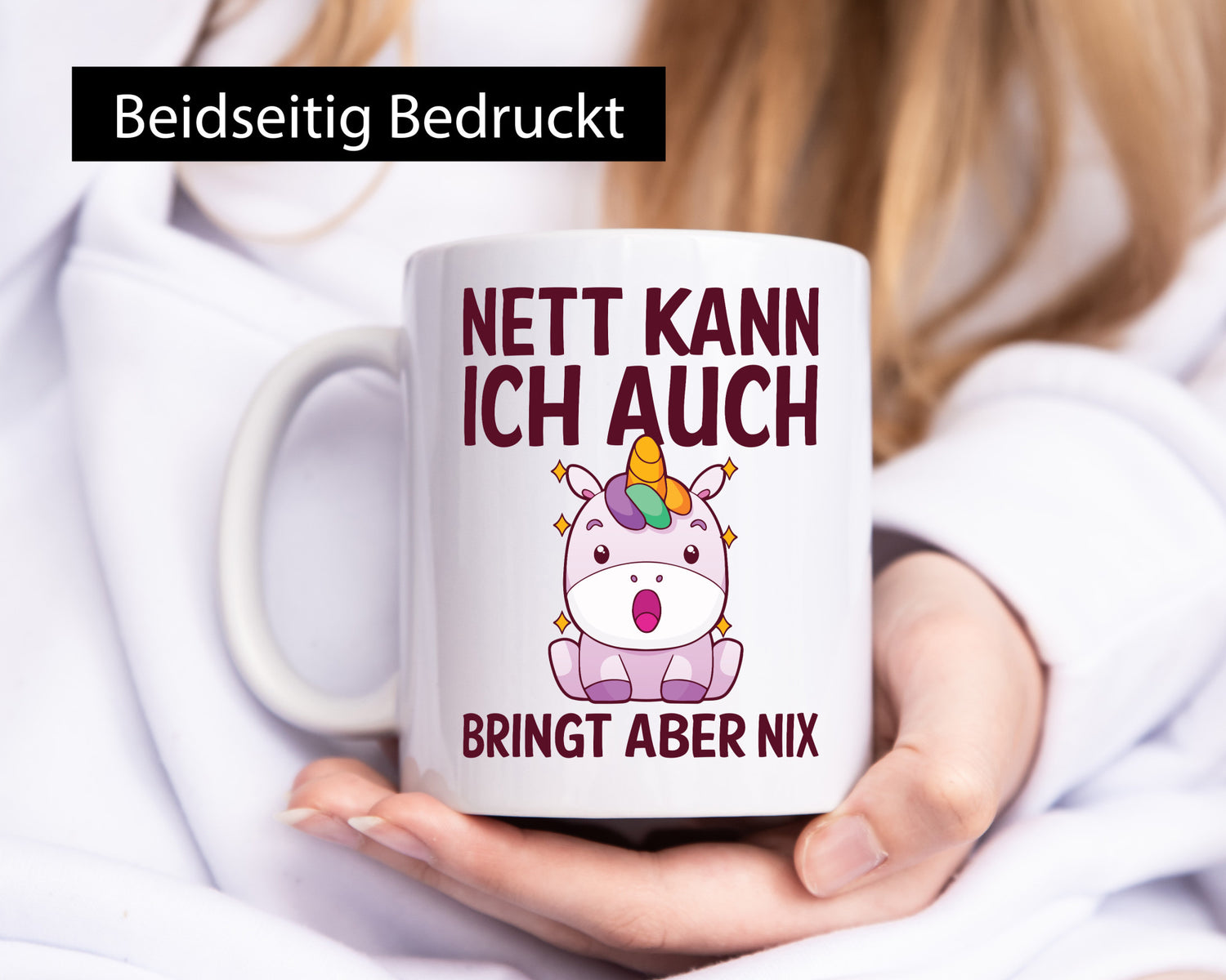 Nett kann ich auch, bringt aber nix | Einhorn lustig Humor Geschenkidee