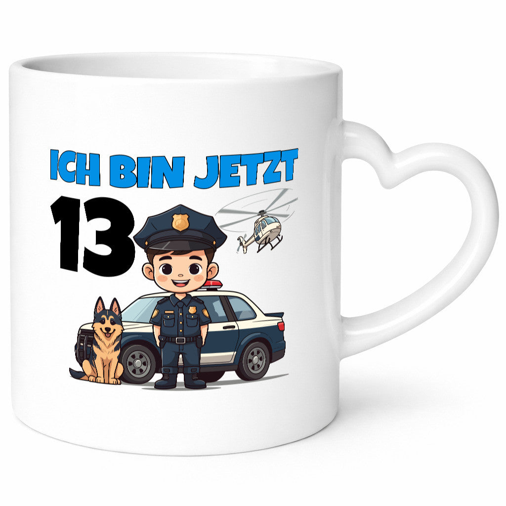 13. Geburtstag | 13 Jahre Polizei Kind Polizeiauto Humor Geschenkidee Tasse