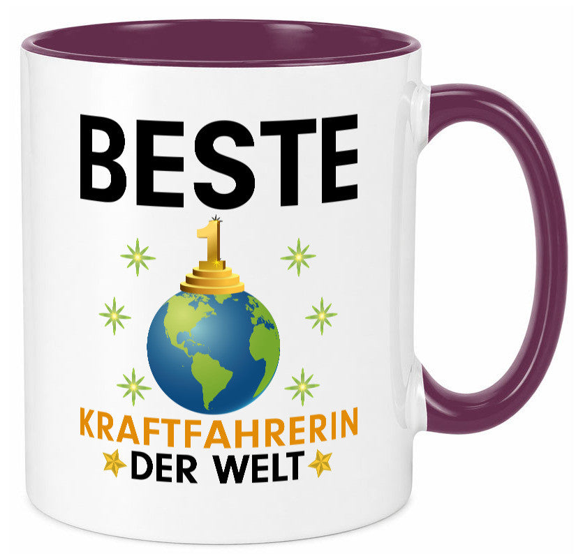 Welt Beste Kraftfahrerin | Lastwagen LKW Fahrerin Humor Geschenkidee Tasse