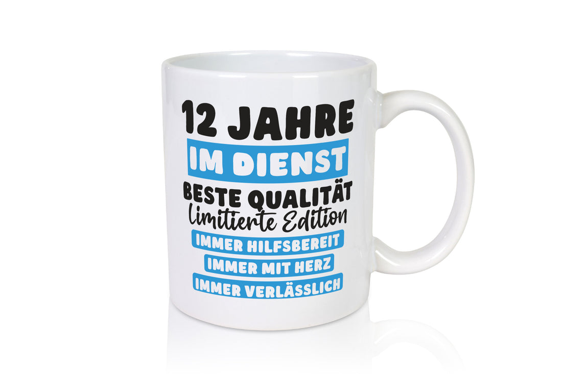 12 Jahre im Dienst | Jubiläum Arbeit v6 lustiger Spruch Geschenk Kollegen Büro