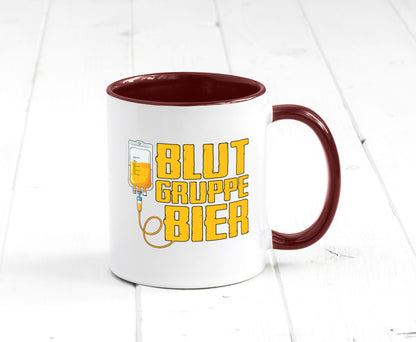 Blutgruppe Bier | Saufen Trinken Biertrinker Humor Geschenkidee Tasse