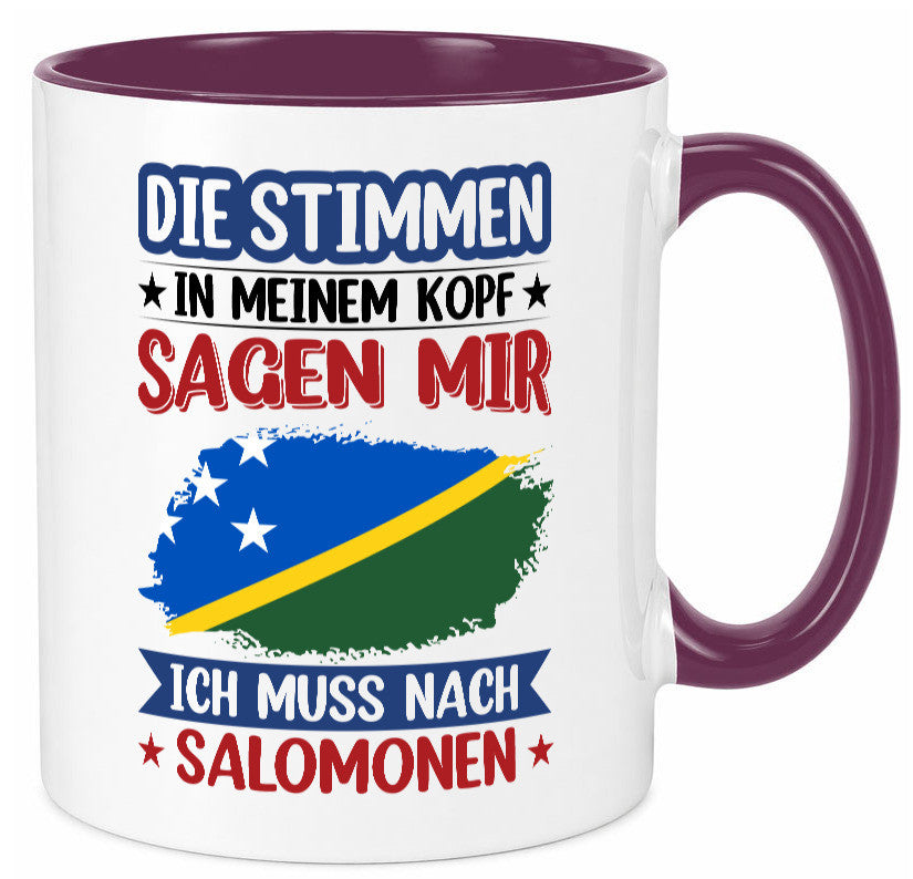 Salomonen | Urlaub Stimmen in meinem Kopf Traumland v2 Humor Geschenkidee Tasse