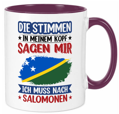 Salomonen | Urlaub Stimmen in meinem Kopf Traumland v2 Humor Geschenkidee Tasse
