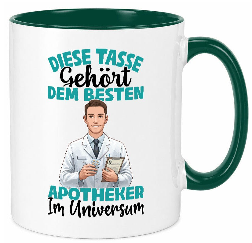 Im Universum: Apotheker | Apotheke Pharmazie Geschenkidee Humor Tasse