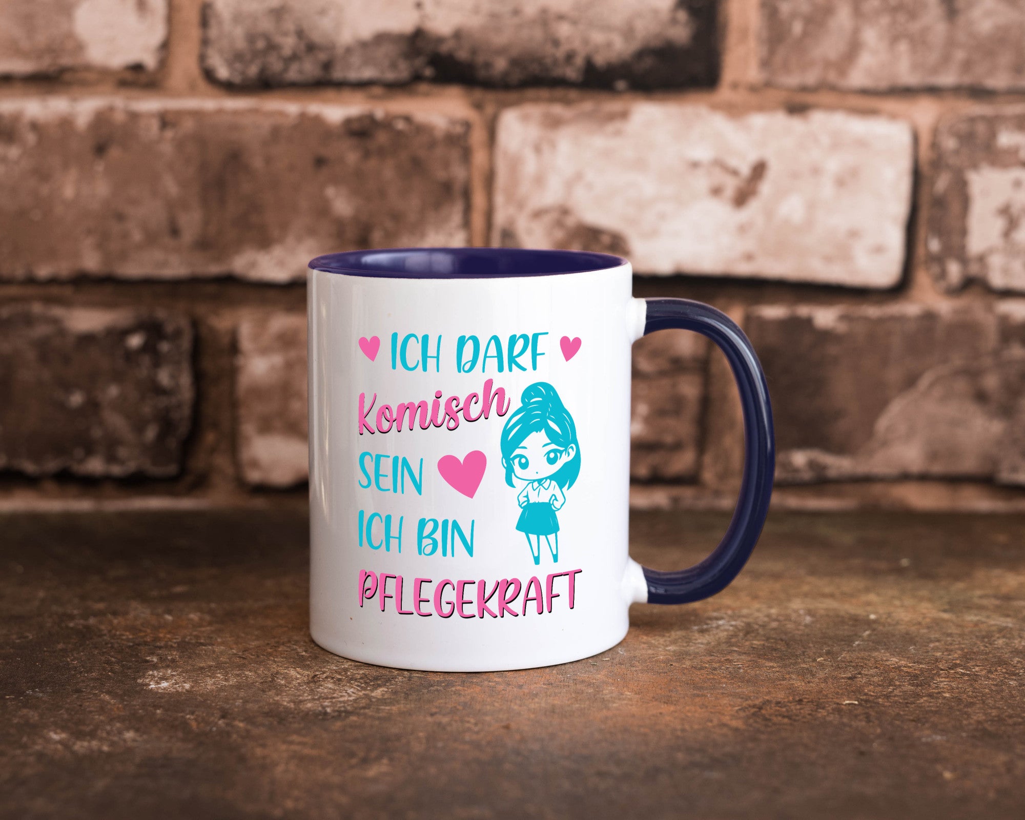 Ich darf komisch sein | Pflegekraft Geschenkidee Humor Tasse