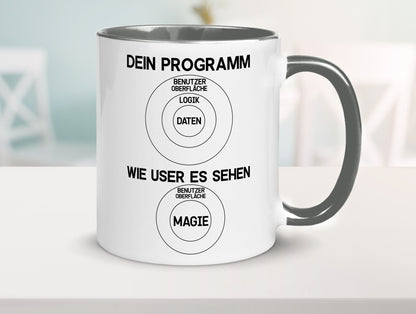 Wie User dein Programm sehen | Programmierer Magie Witz Geschenkidee Humor Tasse