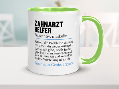 Zahnarzthelfer | Spruch Humor Zahnmedizin Geschenkidee Tasse