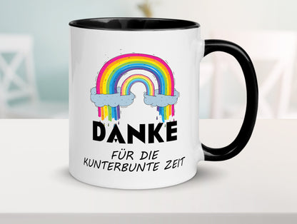 Danke für die Kunderbunte Zeit | Regenbogen lustiger Spruch Geschenk Humor