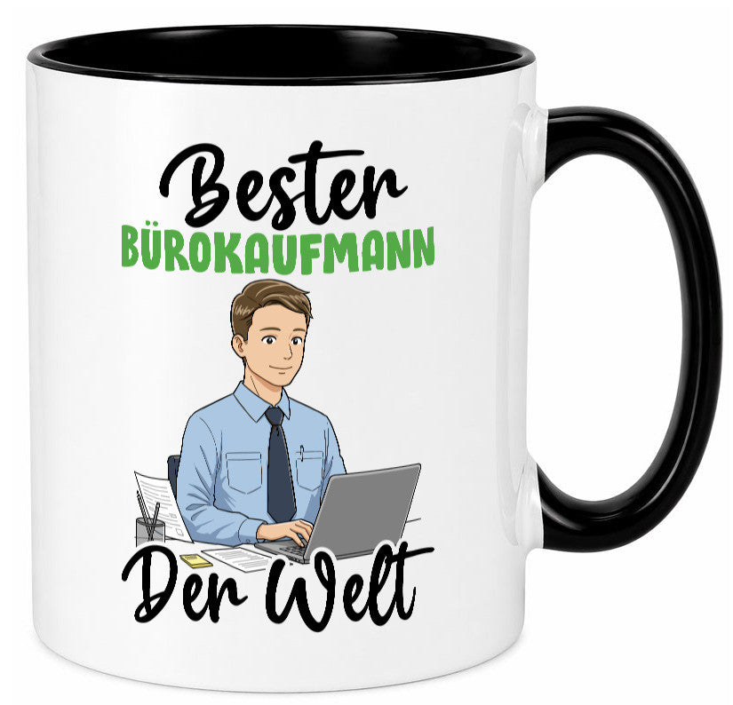 Bester Bürokaufmann | Kaufmann v2 lustig Arbeit Kollegen Büro Geschenk Tasse