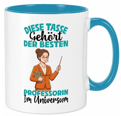 Im Universum: Professorin | Uni Universität lustiger Spruch Geschenk Humor Tasse