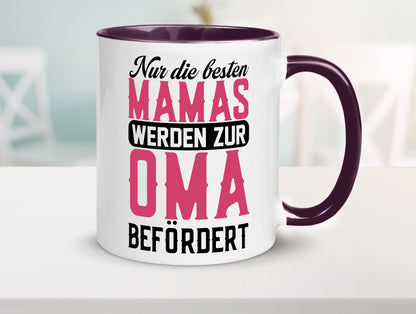Beste Mama wird zur Oma befördert | Großmutter lustiger Spruch Geschenk Familie