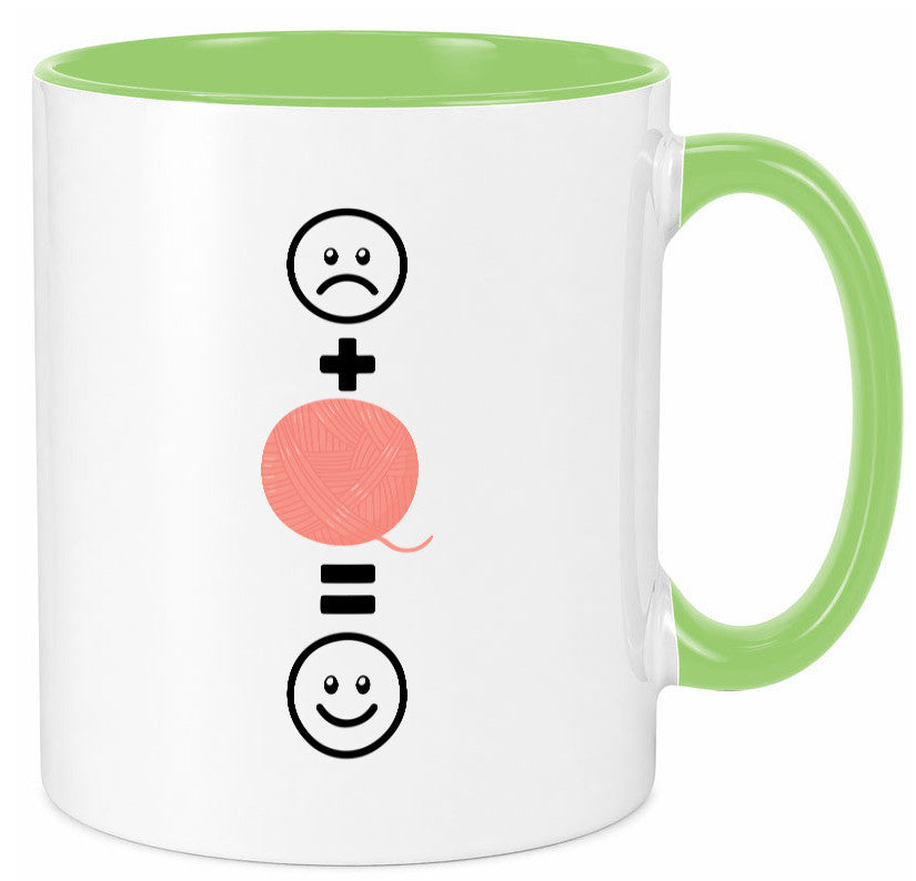 Wolle | Häkeln |Glücklich Geschenk Humor Geschenkidee lustiger Spruch Tasse