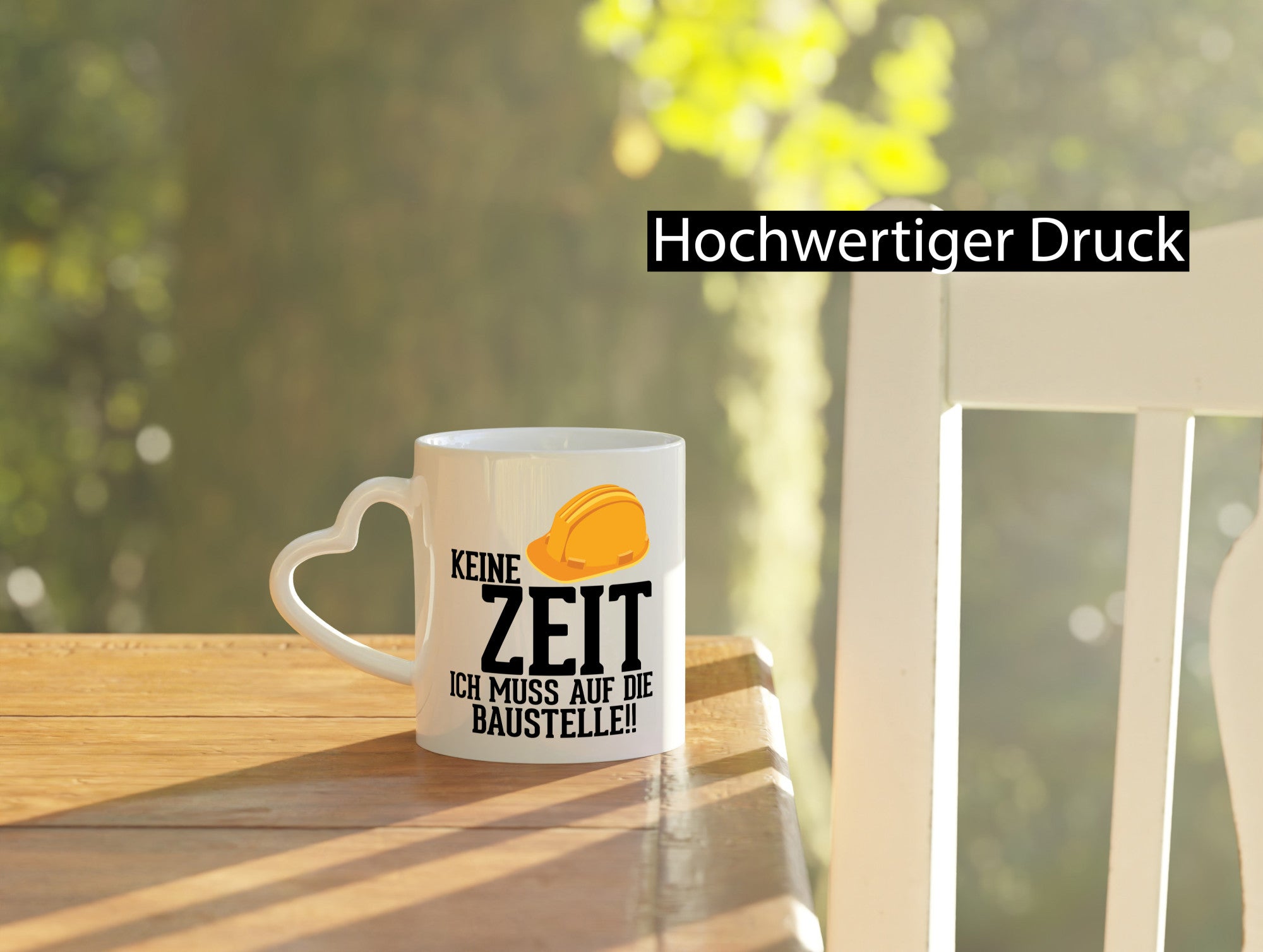 Keine Zeit ich muss auf die Baustelle | Bauherren v2 Humor Geschenkidee Tasse