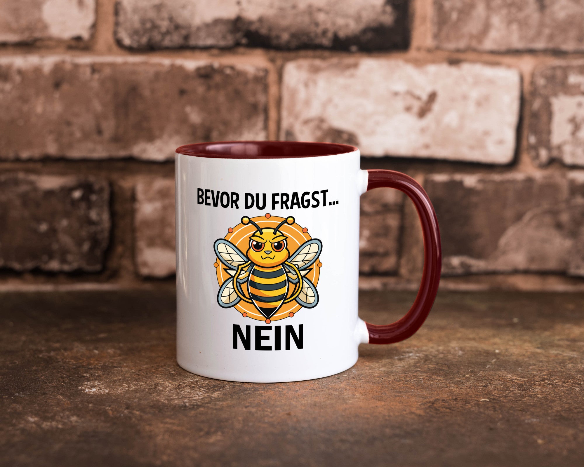 Bevor du fragst... Nein | Hummeln v2 lustig Humor Geschenkidee Geschenk Tasse