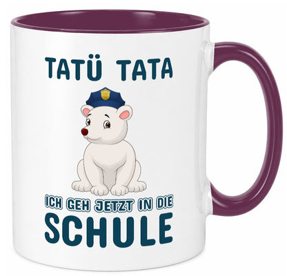 Polizei Eisbär | Tatü Tata Einschulung Tasse Schule lustig Humor Geschenkidee