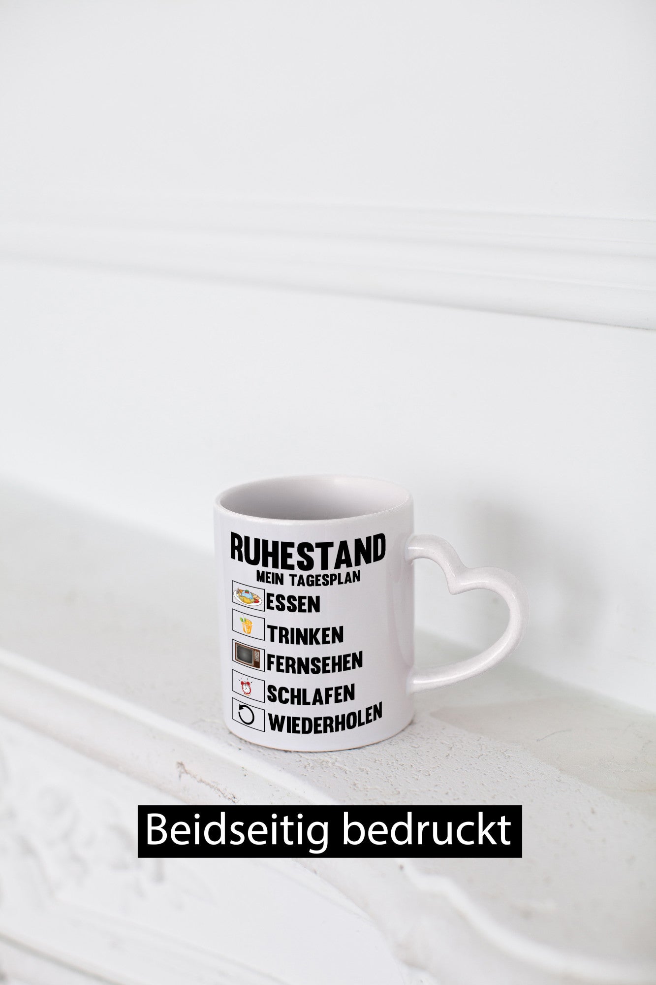 Ruhestand mein Tagesplan | Rentner Geschenkidee Jubiläum Humor Tasse
