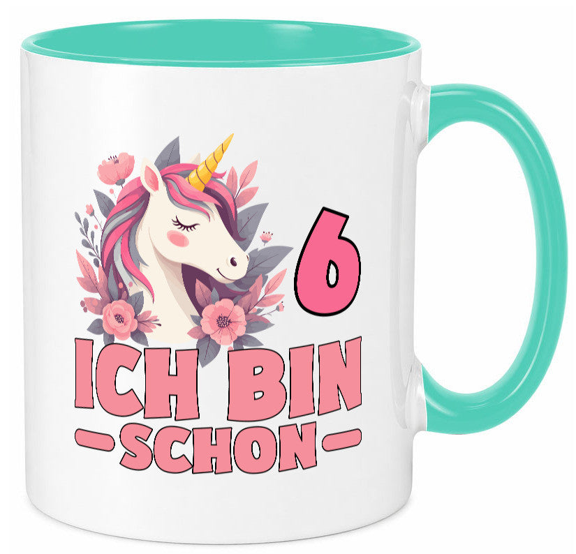 6. Geburtstag | 6 Jahre Einhorn bin schon Mädchen Geschenk Geschenkidee