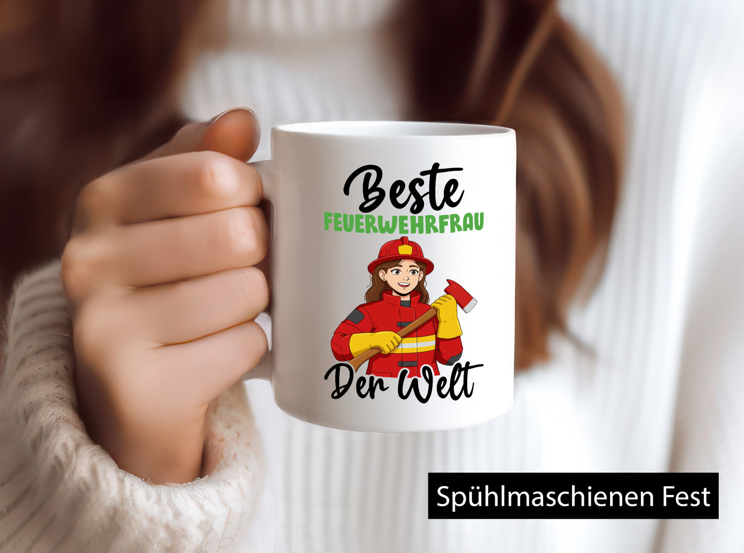 Beste Feuerwehrfrau | Feuerwehr Humor Geschenkidee Tasse