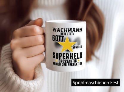 Bedeutung von Wachmann | Wachpersonal Nachtwächter lustiger Spruch Geschenk