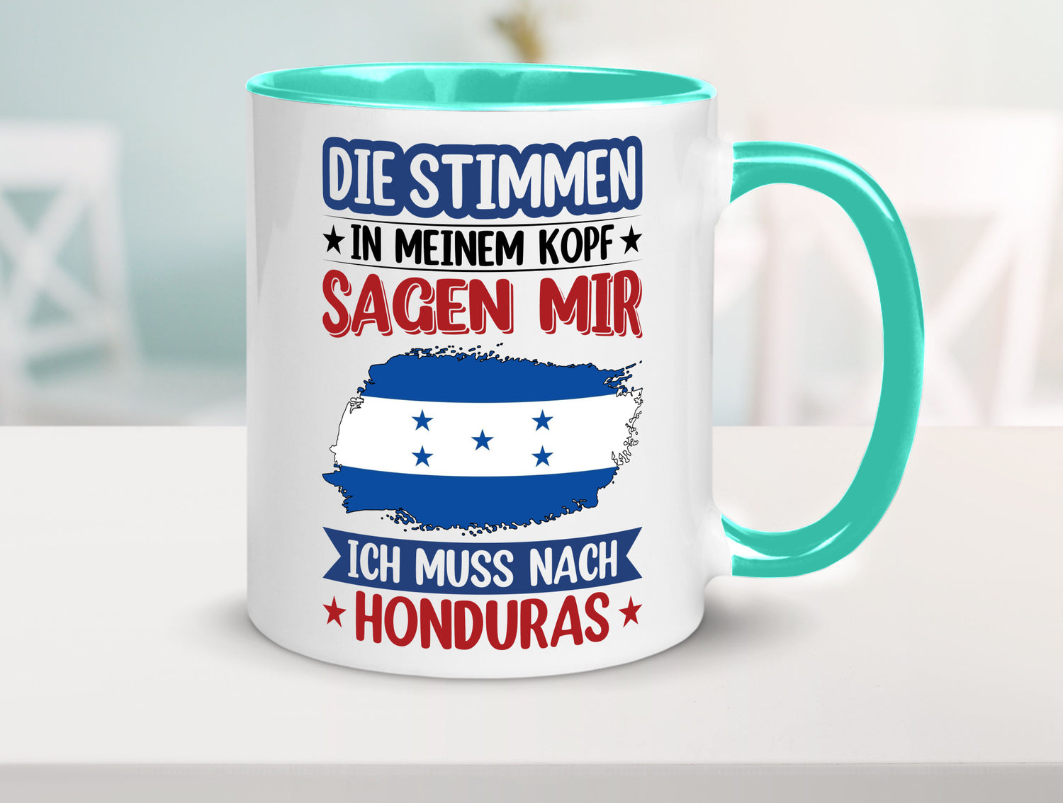 Honduras | Urlaub Stimmen in meinem Kopf Traumland Geschenkidee Humor Tasse