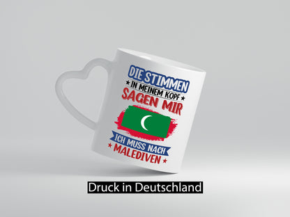 Malediven | Urlaub Stimmen in meinem Kopf Traumland Geschenk Humor Geschenkidee
