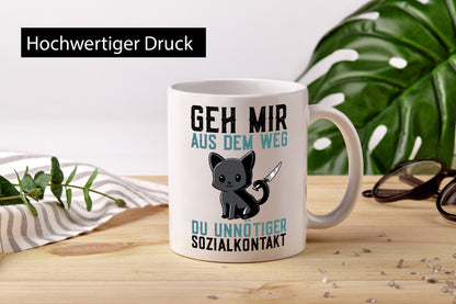Geh mir aus dem Weg | Wütende Katze Unnötig Humor Tierliebhaber Geschenkidee