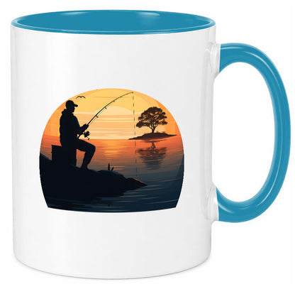 Angler | Sonnenuntergang Fischer Fische Angeln v2 Geschenk Humor Geschenkidee